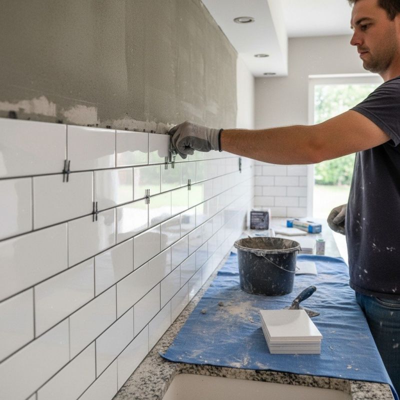 Tile Backsplash Installation detail