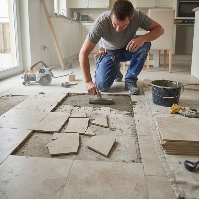 Tile Floor Reglazing detail